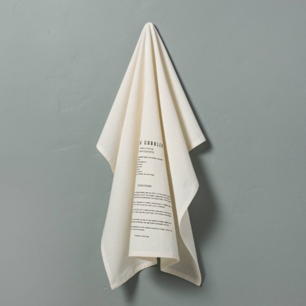 Hearth & Hand Peach Cobbler Recipe Flour Sack Towel
